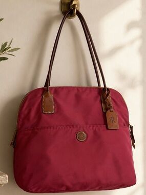 Roberta Pieri Nylon and Leather Tote Bag